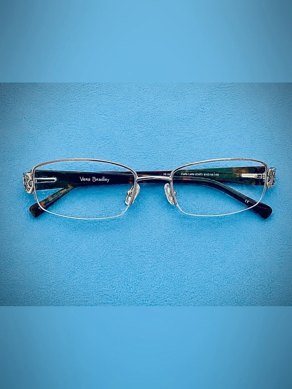 Vera Bradley Caffè Latte Semi-Rimless Glasses in Brown and Light Bronze 💜